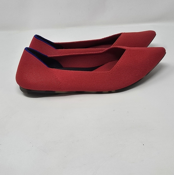 Rothy's the point flat loafer slip on shoes red women 9.5 comfy minimalist - Picture 4 of 10